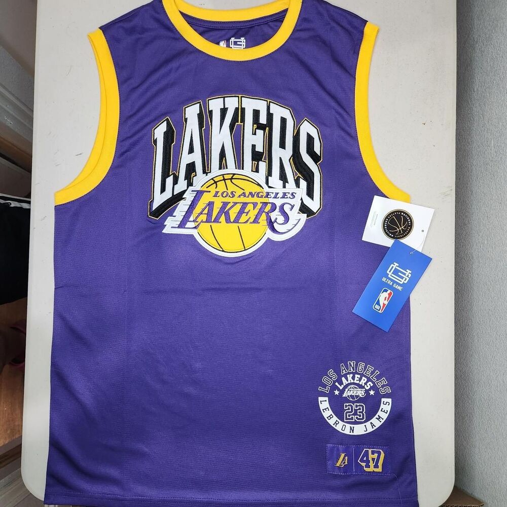 NBA Los Angeles Lakers LeBron James purple jersey
